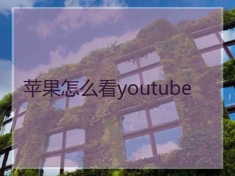 苹果怎么看youtube