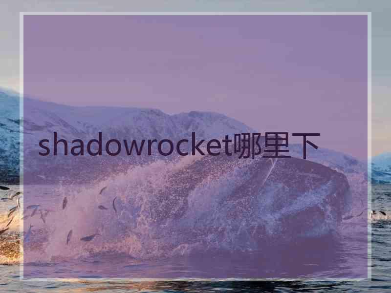 shadowrocket哪里下