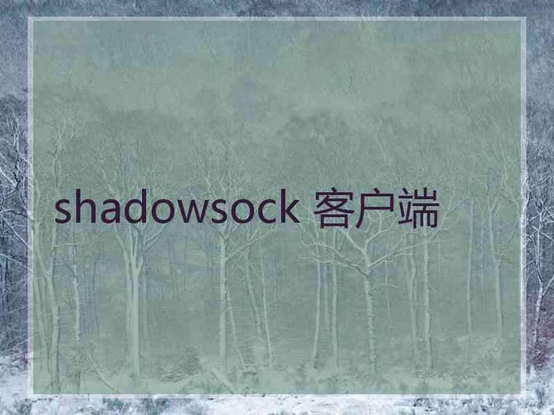 shadowsock 客户端