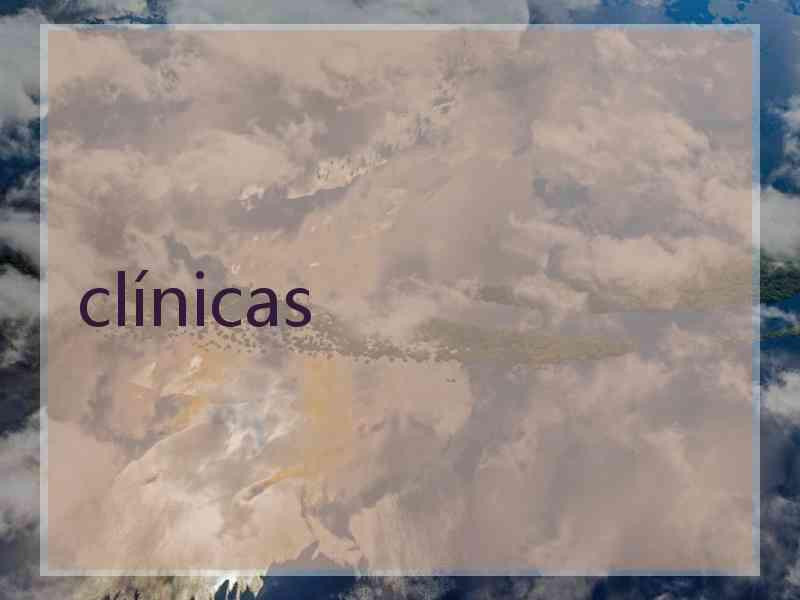 clínicas