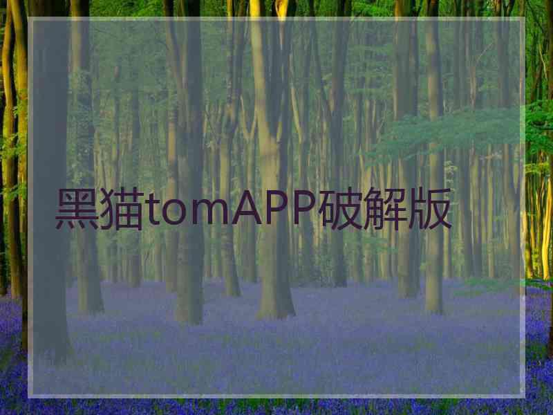 黑猫tomAPP破解版