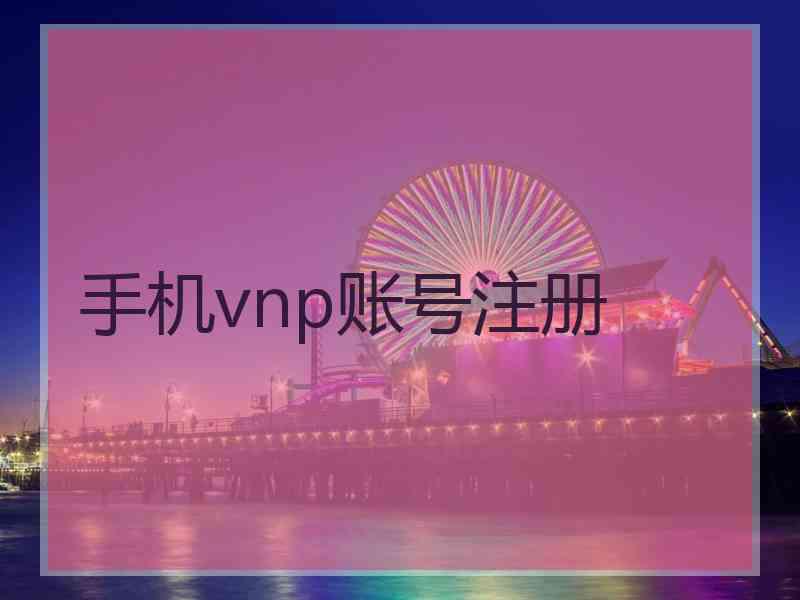 手机vnp账号注册