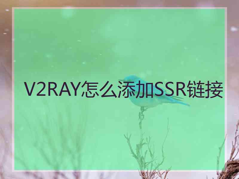 V2RAY怎么添加SSR链接