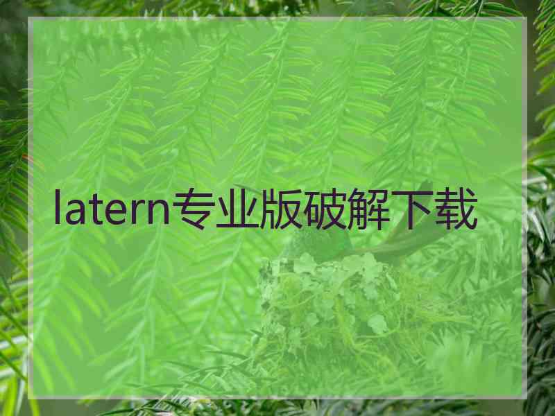 latern专业版破解下载