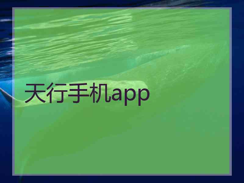 天行手机app