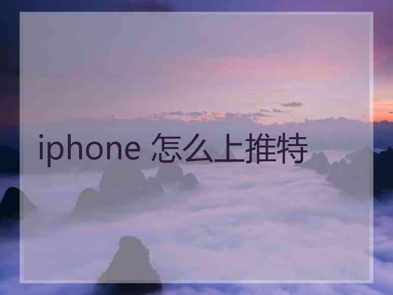 iphone 怎么上推特