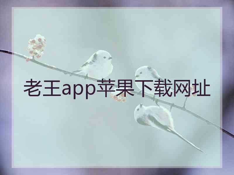 老王app苹果下载网址