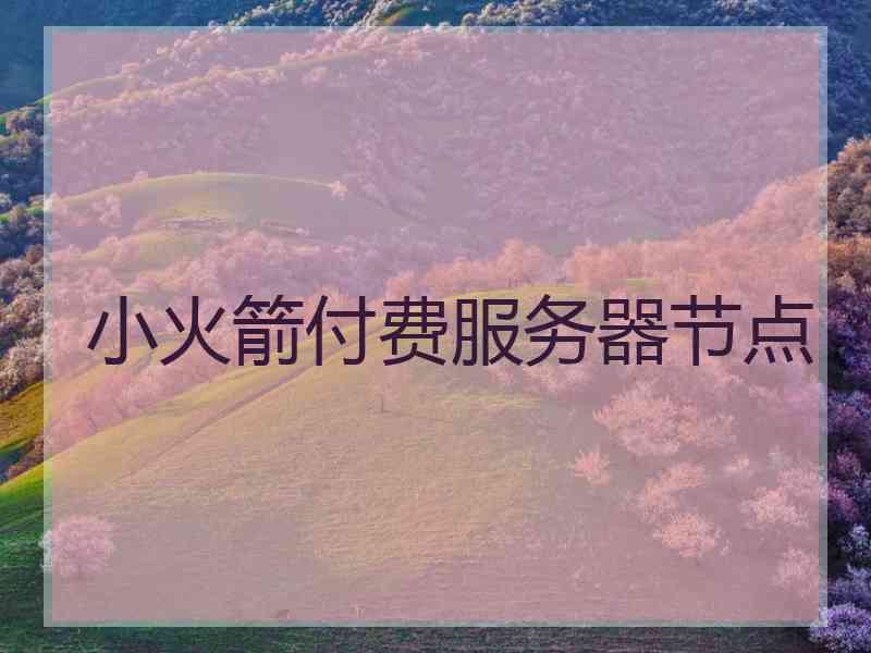 小火箭付费服务器节点